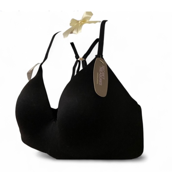 Secret Treasures Black Wire Free Converts to Crossback Bra NEW! NWT - Picture 3 of 3